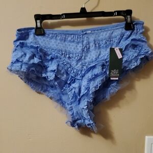 Wild Fable Ruffled Lace Panties in Blue